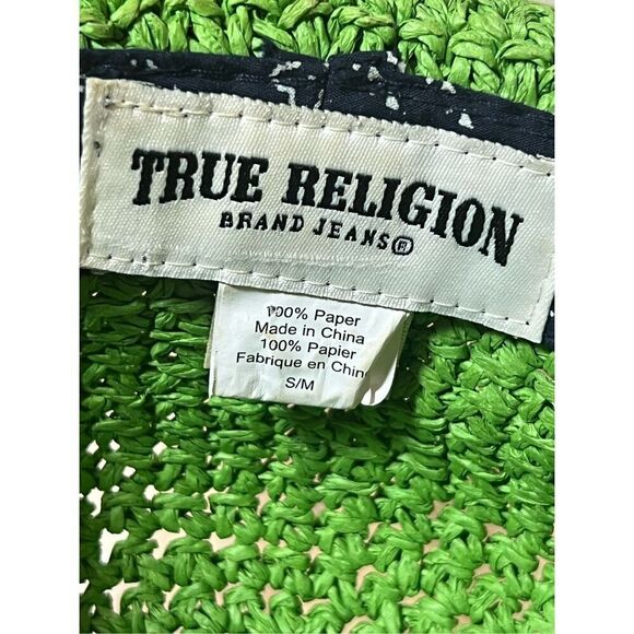 True Religion Bright Green Unisex Fedora Size S/M - Picture 7 of 8